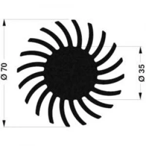 Image of LED heat sink 2.47 CW x H 70 mm x 20 mm Fischer Elektronik