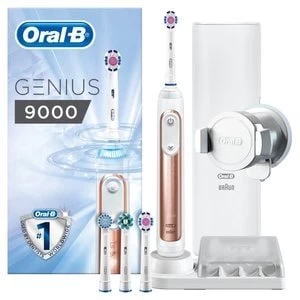 Image of Oral B Genius 9000 Rose Gold Electric Toothbrush