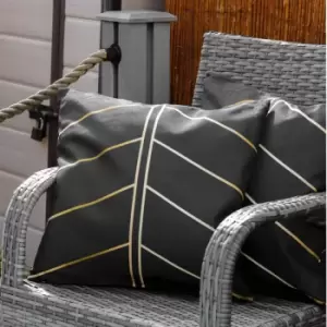 Image of Streetwize Outdoor Pair of Scatter Cushions Gold Palm