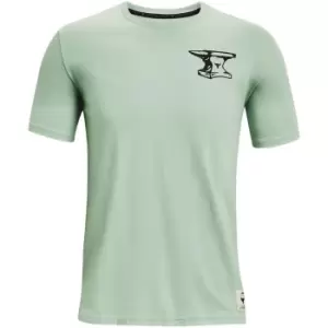 Image of Under Armour Armour Rock Wreck Crew T Shirt Mens - Green