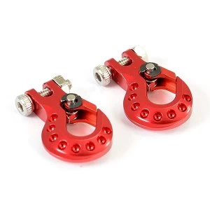 Image of Fastrax Deluxe Alumnium Winch Hook (2Pc) - Red