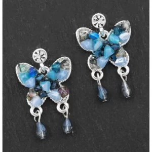 Image of Boho Chic Silver Plated Butterfly Earrings