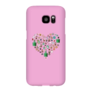 Image of Pixel Sprites Heart Phone Case - Samsung S7 Edge - Snap Case - Matte