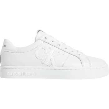 Image of Calvin Klein Jeans Logo Cupsole Trainers - White 0K4