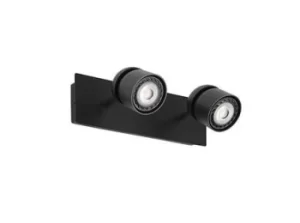 Image of Coco Twin Spotlight Wall Lamp Black 2x GU10