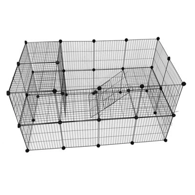 Image of Gr8 Home Large Cat Cage Playpen Enclosure Pet Rabbit Ferret Kennel Metal Wire Crate Box Black