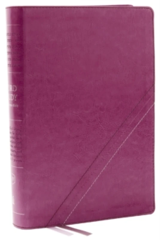 Image of KJV, Word Study Reference Bible, Leathersoft, Pink, Red Letter, Comfort Print. Leather / fine binding. By Thomas Nelson Books