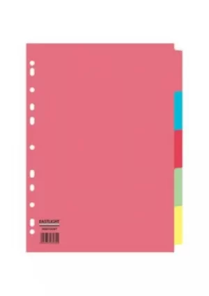 Image of Divider 5 Part A4 155gsm Card Assorted Colours