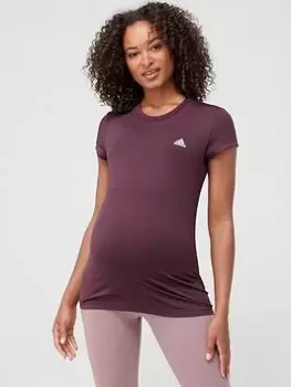 Image of adidas Maternity T-Shirt - Dark Red, Dark Red Size M Women