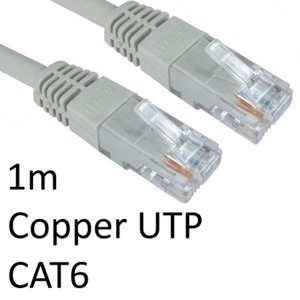 Image of RJ45 (M) to RJ45 (M) CAT6 1m Grey OEM Moulded Boot Copper UTP Network Cable