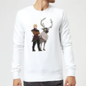 Image of Frozen 2 Sven And Kristoff Sweatshirt - White - M
