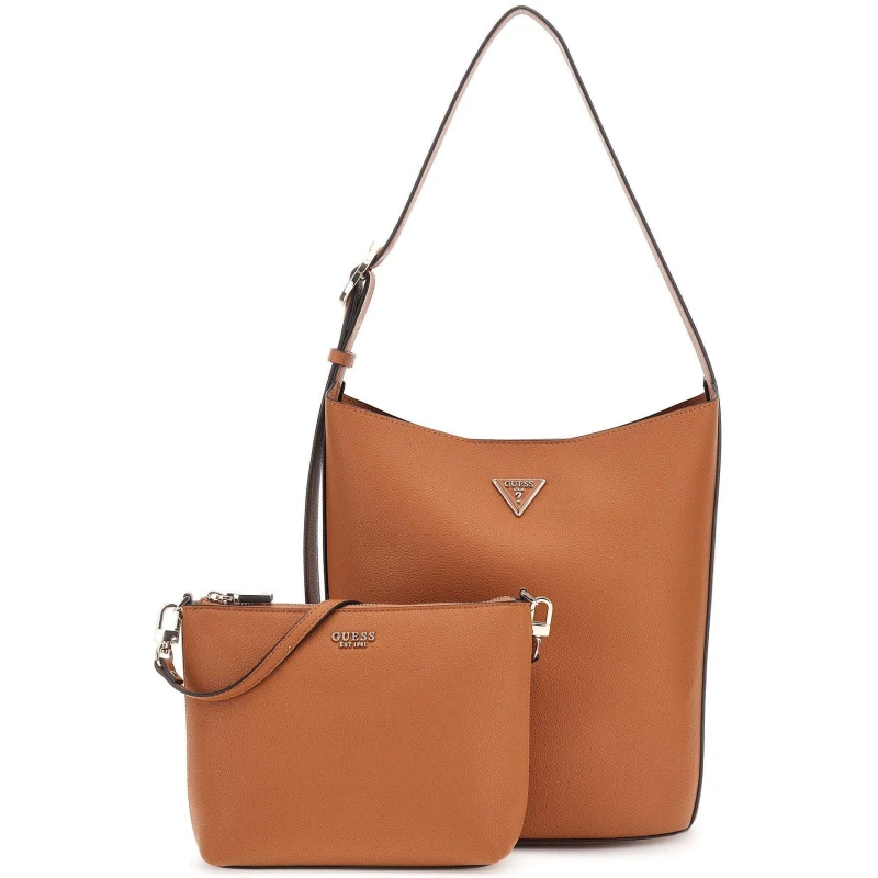 Image of Guess Womens Meridian Bucket Bag Cognac female One Size