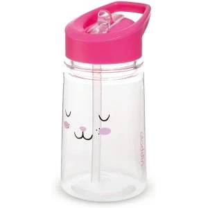 Image of Aladdin Zoo Flip & Sip Water Bottle 0.35L Bunny Clear