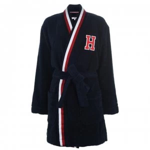 Image of Tommy Bodywear Classic Logo Robe - Navy Blazer