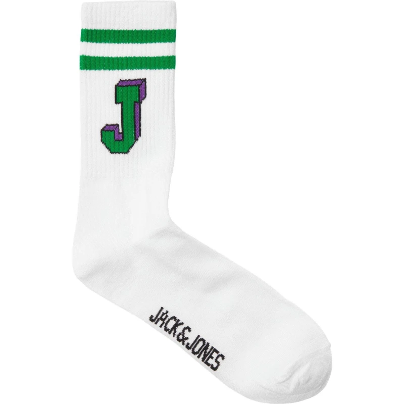 Image of Jack and Jones Tennis Sock Crew Socks One Size White 43365530055