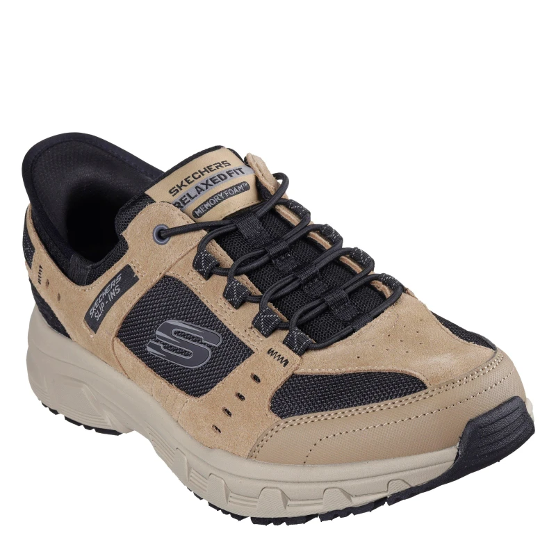 Image of Skechers Oak Canyon Slip On Runners Mens Taupe/Black male 7 (41)
