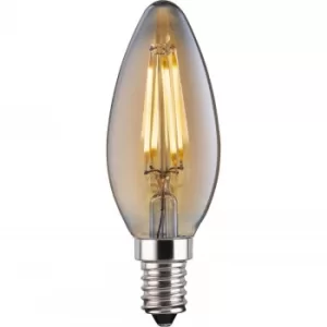 Image of TCP 1 pack Small Screw E14/SES Vintage LED 4W 370 Lumens Candle Filament Bulb Plastic, Metal, Circuit board
