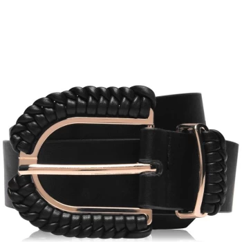 Image of Biba Woven Buckle Belt - Black