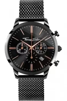 Image of Mens Thomas Sabo Eternal Rebel Chronograph Watch WA0247-202-203-42MM