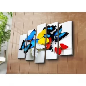 Image of 5PATK-43 Multicolor Decorative Canvas Painting (5 Pieces)