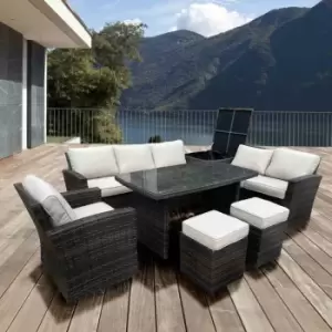 Image of Shatchi Canterbury Deluxe 6pc Rattan Dining Set