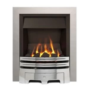 Image of Ignite Westerly Open Fronted Chrome effect Gas fire