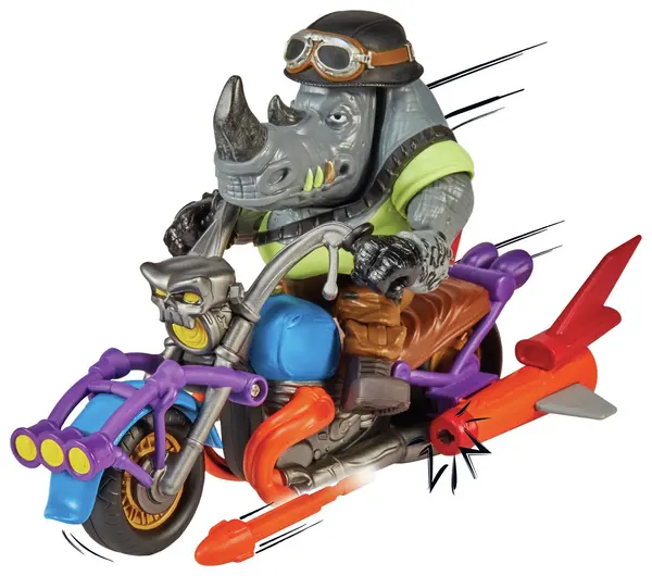 Image of TMNT Hopper Cycle with Rocksteady Figure