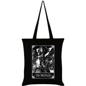 Image of The Mermaid Tote Bag (One Size) (Black/White) - Deadly Tarot