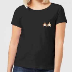 Image of Disney Chip And Dale Backside Womens T-Shirt - Black - S