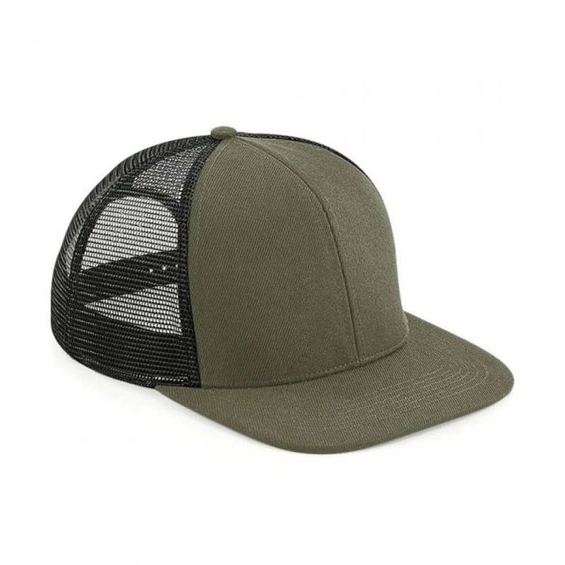 Image of Beechfield Beechfield Men Trucker Cap in Dark Olive Dark Olive One Size Male 5059699218673