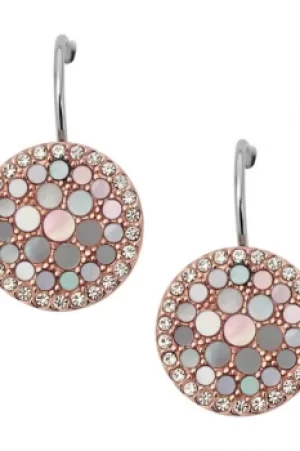 Image of Fossil Jewellery Mother of Pearl Disc Earrings JEWEL JF01737791