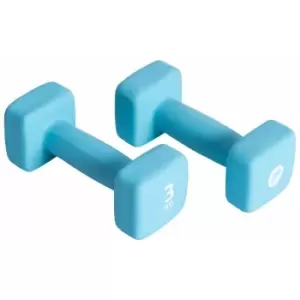 Image of Pure2Improve Dumbbell Set 2x3 kg Neoprene Blue