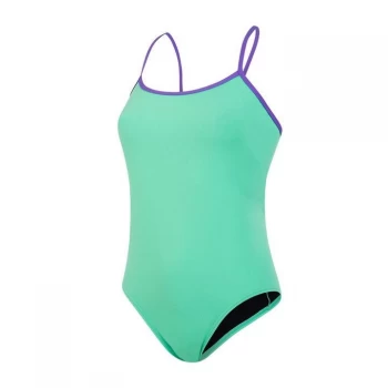 Image of Speedo Tieback Swimsuit Ladies - Green Glow/Vio