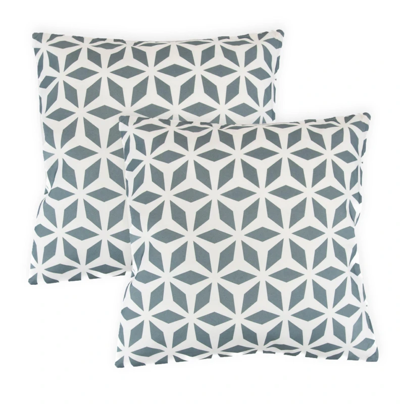 Image of Streetwize Outdoor Geo Grey Scatter Cushions Garden Cushions Pack of 2 Multi 38152499000