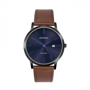 Image of Sekonda Blue And Brown Classical Watch - 1775 - multicoloured