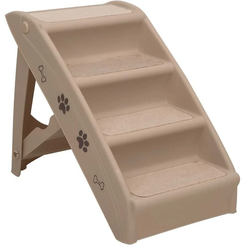 Image of VIDAXL Vidaxl - Folding Dog Stairs Brown 62x40x49.5cm 8720286143605