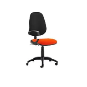 Image of Dynamic Permanent Contact Backrest Task Operator Chair Loop Arms Eclipse II Black Back, Tabasco Red Seat Without Headrest High Back