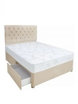 Image of Airsprung New Victoria Ortho Divan Bed With Storage Options - Natural, Grey