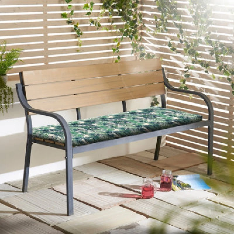 Image of Alan Symonds Jungle Water Repellent Garden Bench Seat Pad