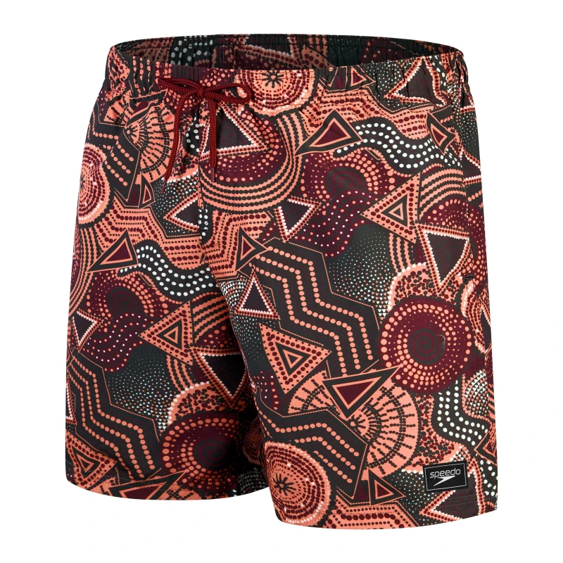 Image of Speedo Digital Printed 18-Inch Swim Shorts Mens - Black XS