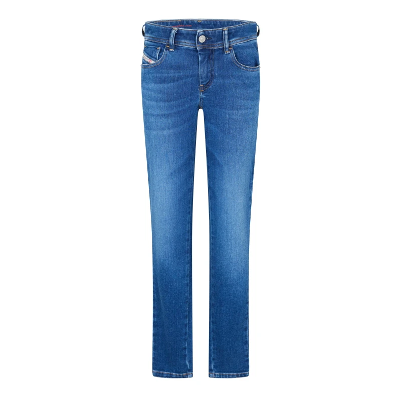 Image of Diesel Womens Straight Leg Jeans Blue Denim female 25 L30