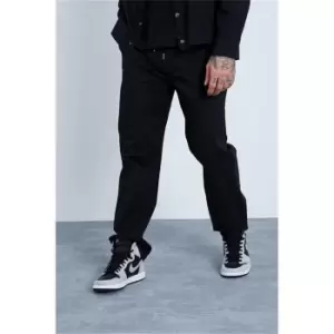 Image of I Saw It First Straight Leg Pintuck Trousers - Black