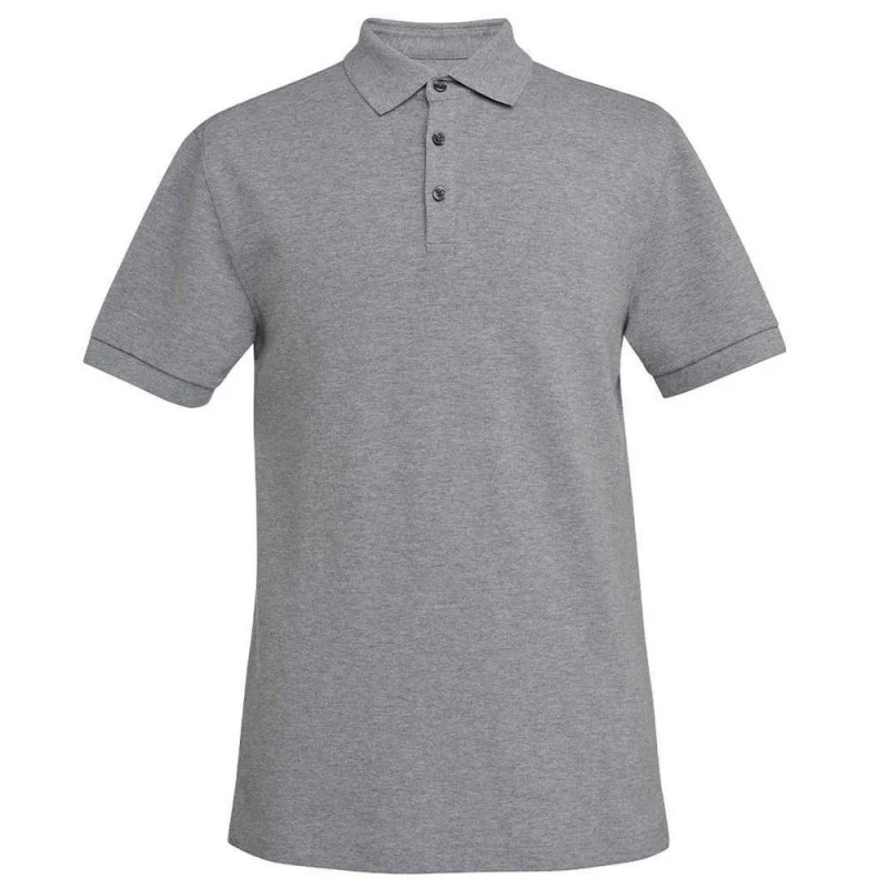 Image of Brook Taverner Brook Taverner Men Hampton Cotton Polo Shirt in Grey Size: Small Grey S Male 5063238723788