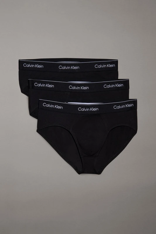 Image of Calvin Klein 3 Pack Icon Hip Briefs Black M