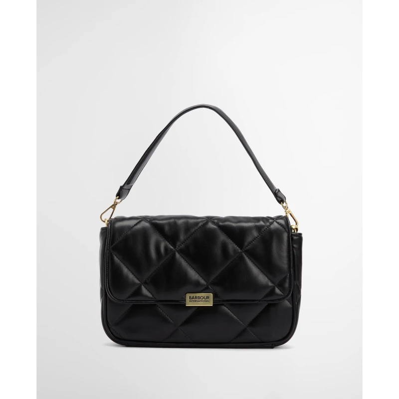 Image of Barbour International Soft Quilted Shoulder Bag Black female One Size