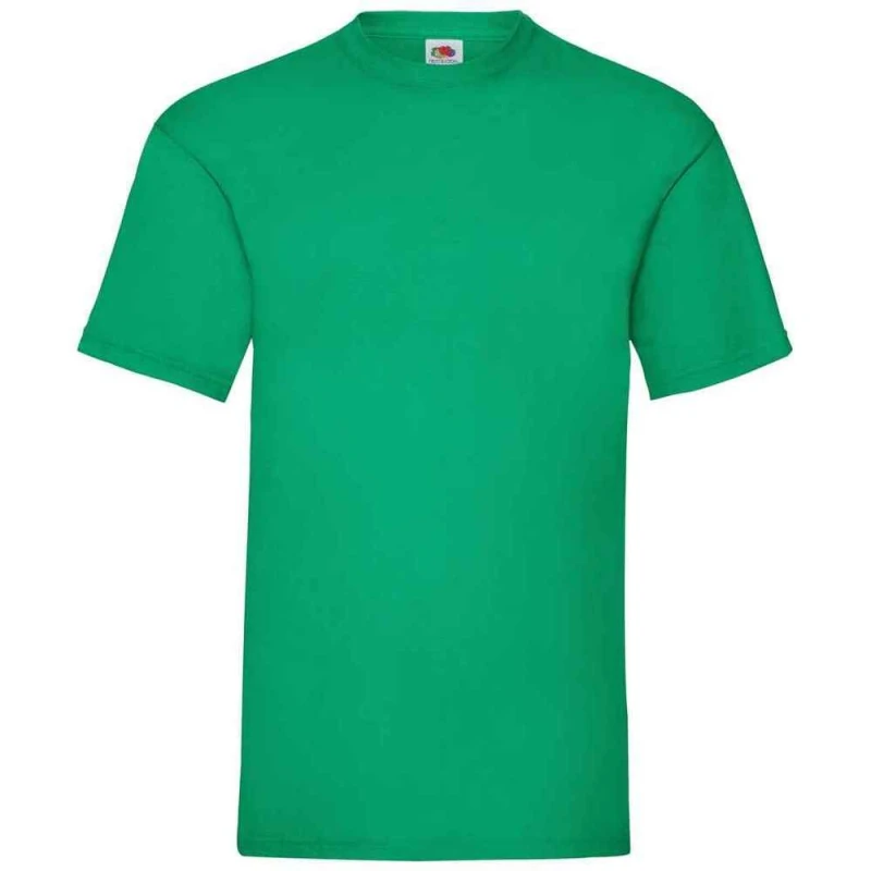 Image of Fruit Of The Loom Fruit of the Loom Men Valueweight T-Shirt in Green Size: Small Green S Male 5063527510624
