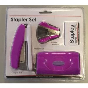 Image of Value Stapler Punch Set Purple