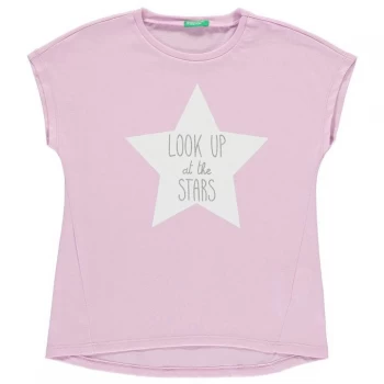 Image of Benetton Star Print T Shirt - Lilac 00L