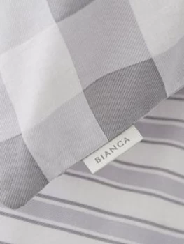 Image of Bianca Cottonsoft Bianca Grey Stripe Fitted Sheet