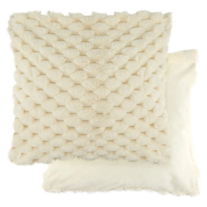 Image of New Edge Blinds Leah Collection Deluxe Cushion Cover in Cream Size: 43cm x 43cm Cream Unisex 43cm x 43 cm
